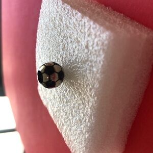 Soccer ball bead for bracelet .